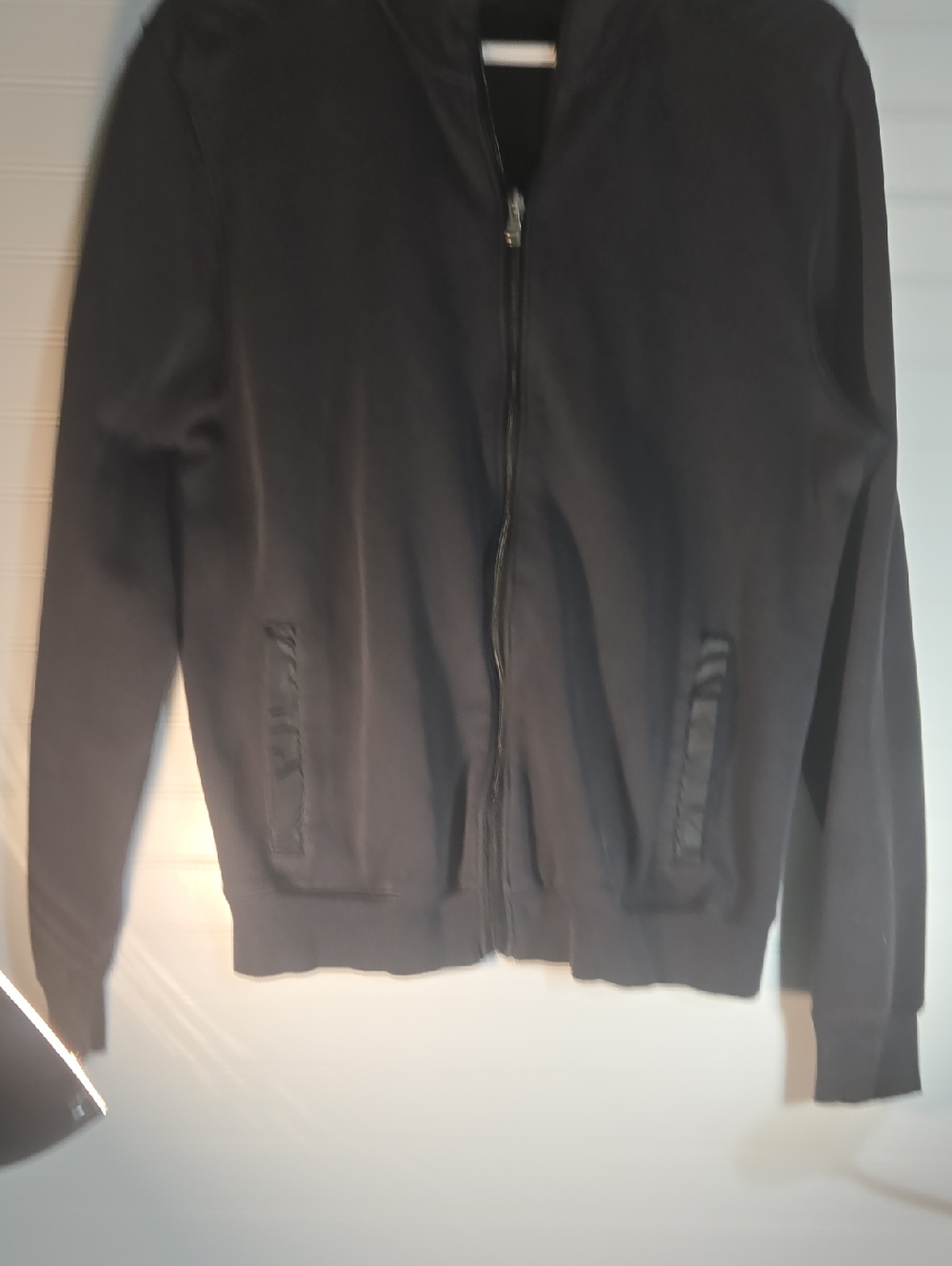 Michael Kors Black Zip Hoodie with Branded Neck Label